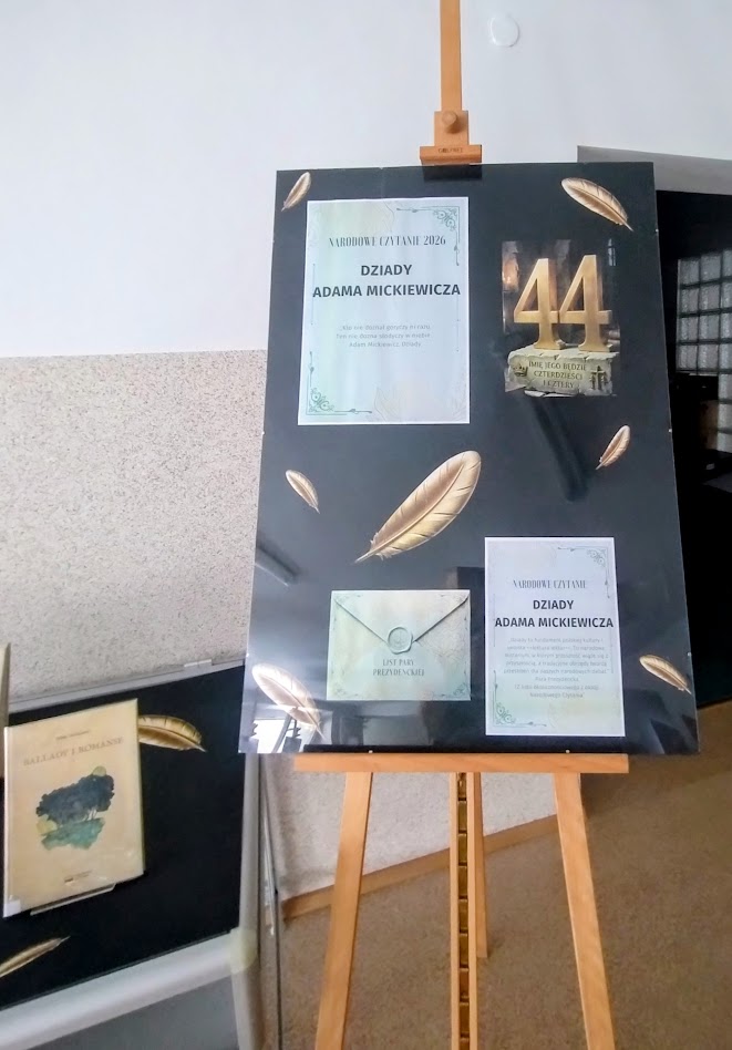 Narodowe Czytanie na kartach dzieł, w egzemplarzach okolicznościowych i listach od Pary Prezydenckiej.