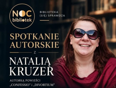 grafika do wpisu: Noc z książką i autorem, podczas której na pewno nie zaśniecie!