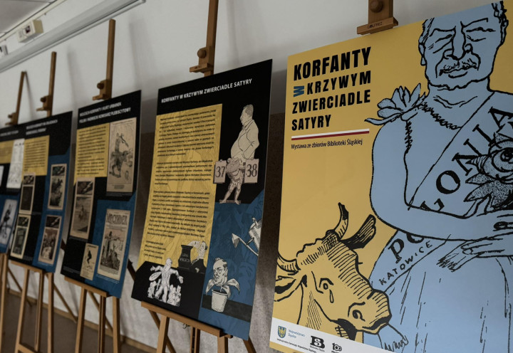 Wystawa ze zbiorów Biblioteki Śląskiej pt. ,,Korfanty w krzywym zwierciadle satyry&#34;.